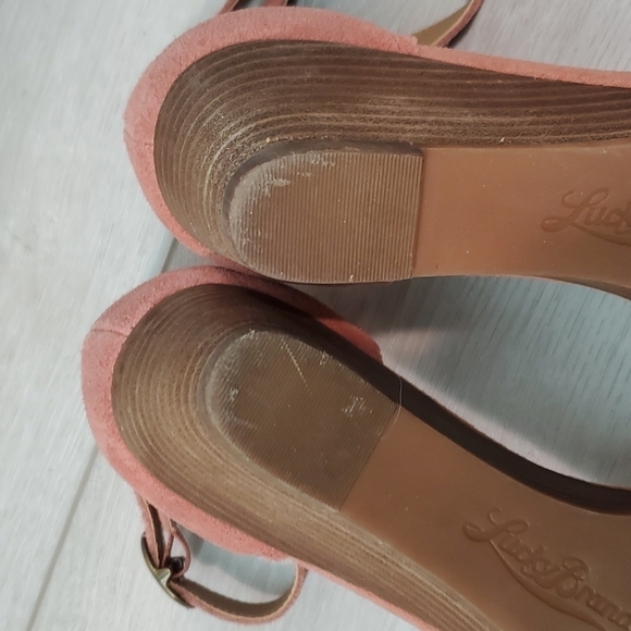 Lucky Brand Womens Jebelle Ankle Suede Strap Wedge Sandals shoes sz 9.5M - Picture 12 of 13